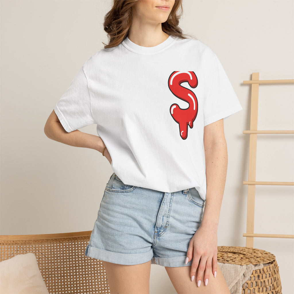 The Slime Shop Signature Tee — Red $ Logo
