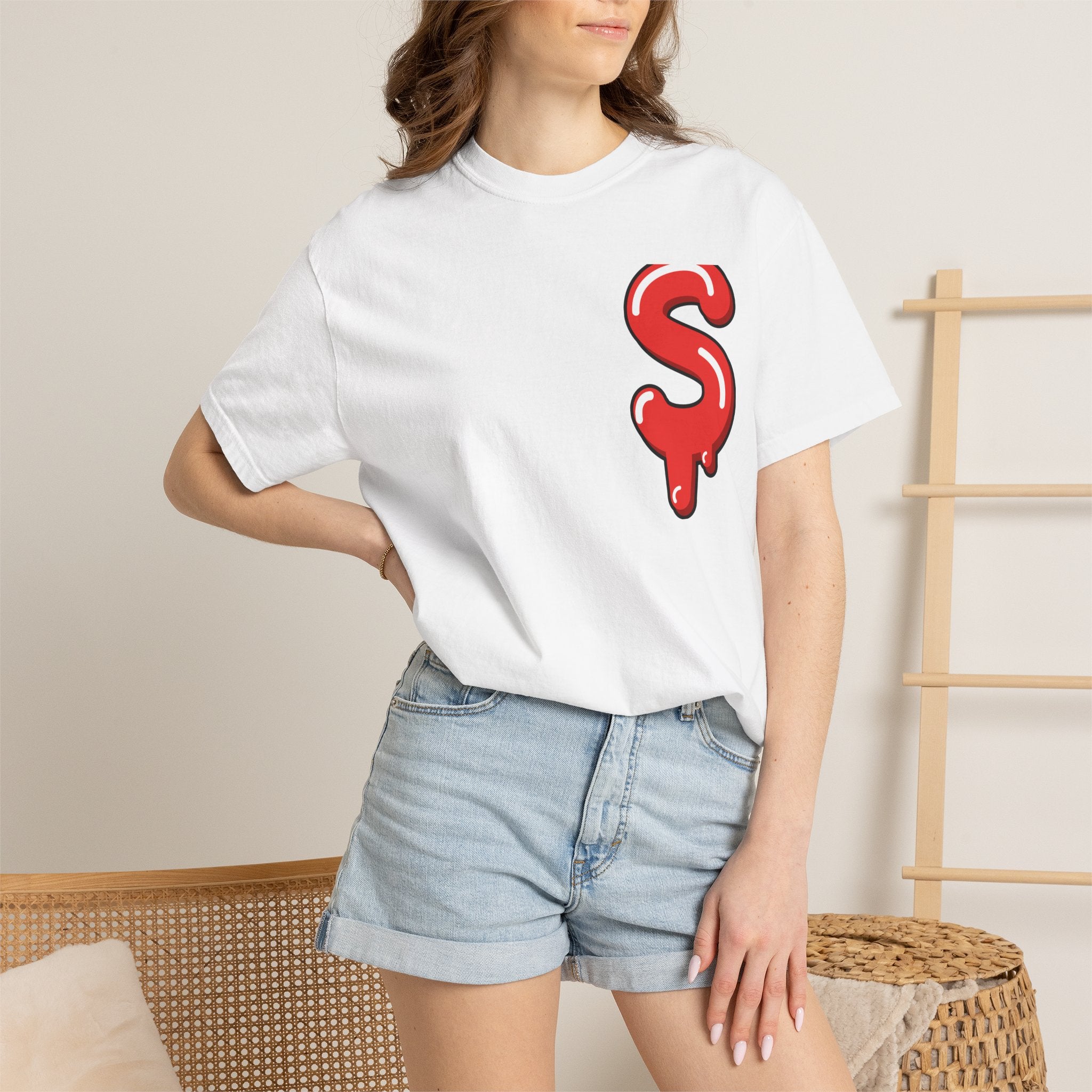 The Slime Shop Signature Tee — Red $ Logo