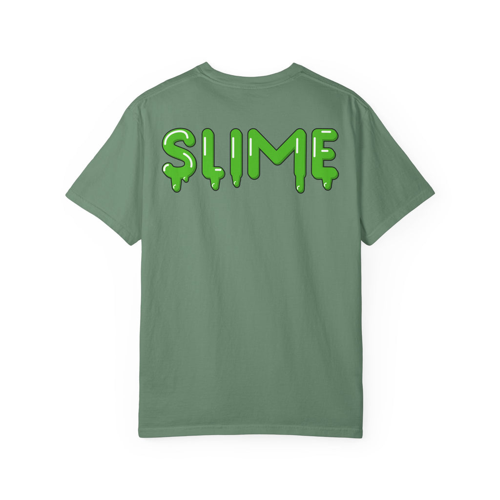 The Slime Shop Signature Tee — White / Green Slime In 5