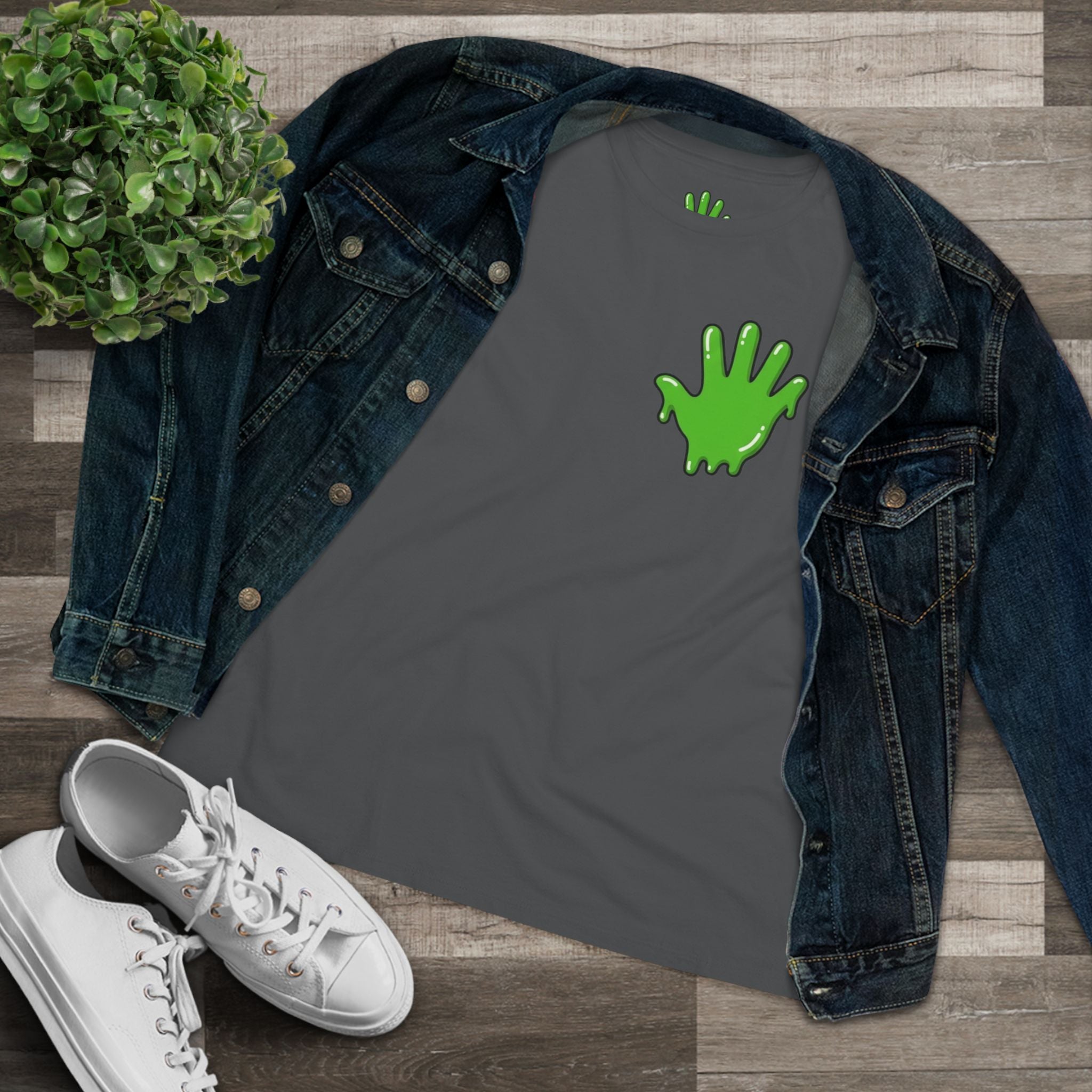 The Slime Shop Women's Tee — White / Green Slime In 5