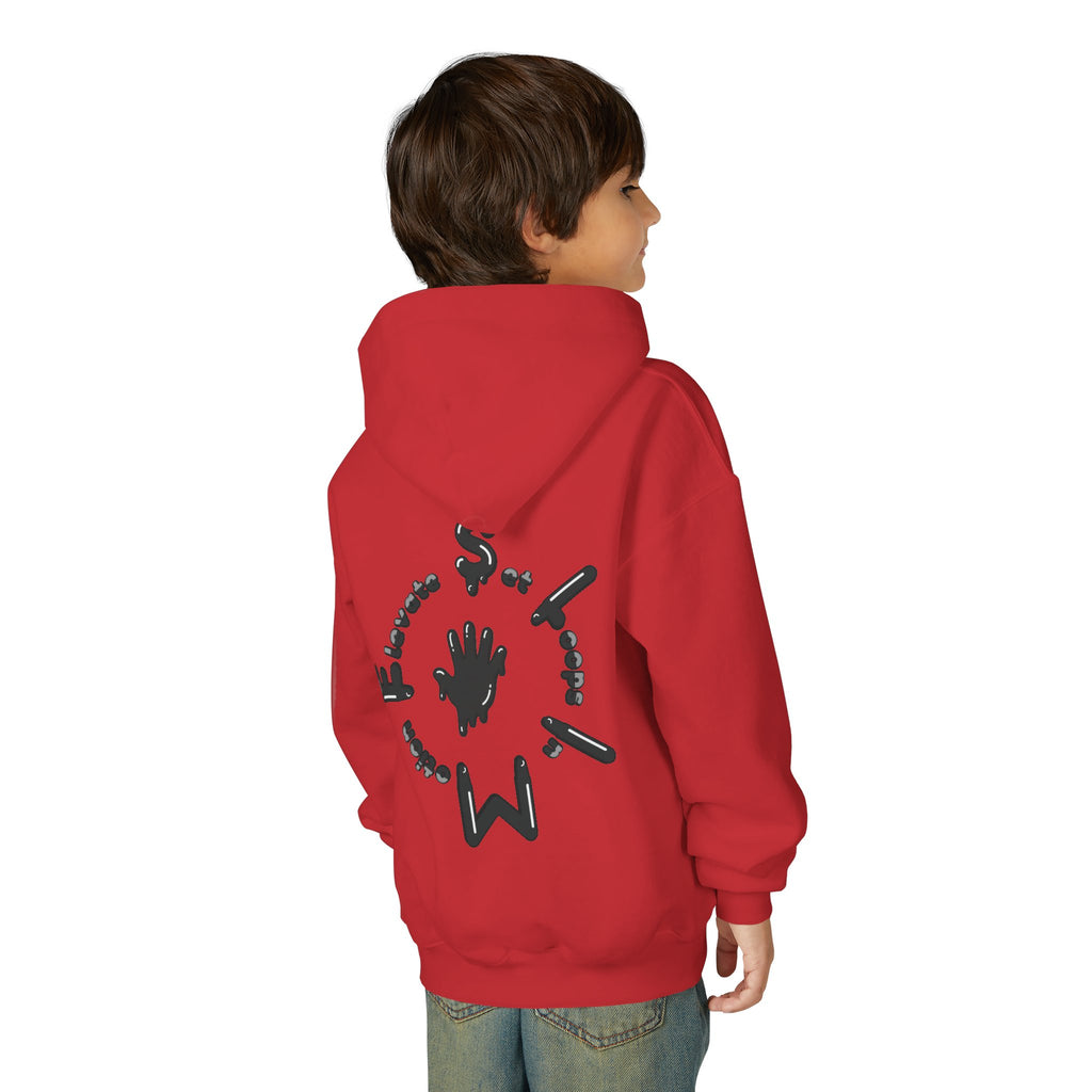The Slime Shop Youth Hoodie — Royal Blue / Black Slime $