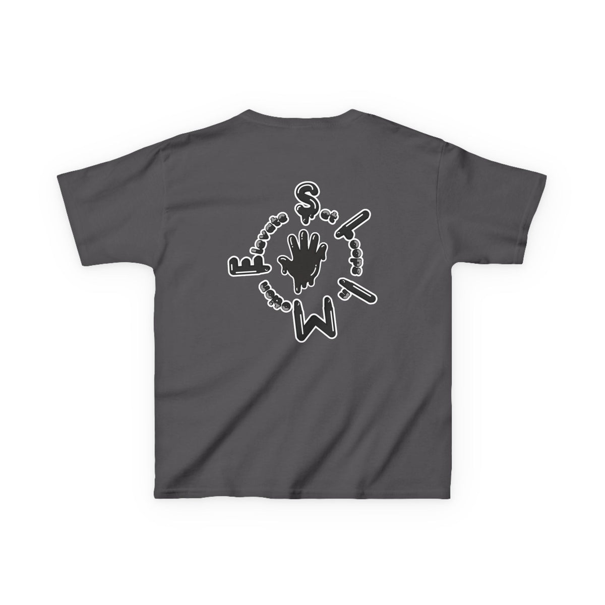 Kids Black/Slime Heavy Cotton™ Tee