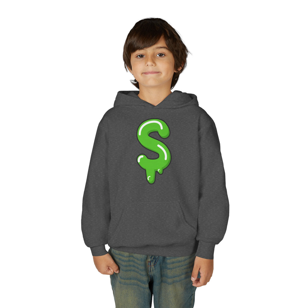 The Slime Shop Youth Hoodie — Carolina Blue / Green Slime $