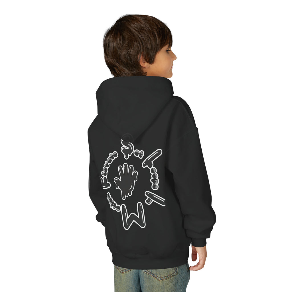 Black Slime Sircle Youth Heavy Blend Hooded Sweatshirt