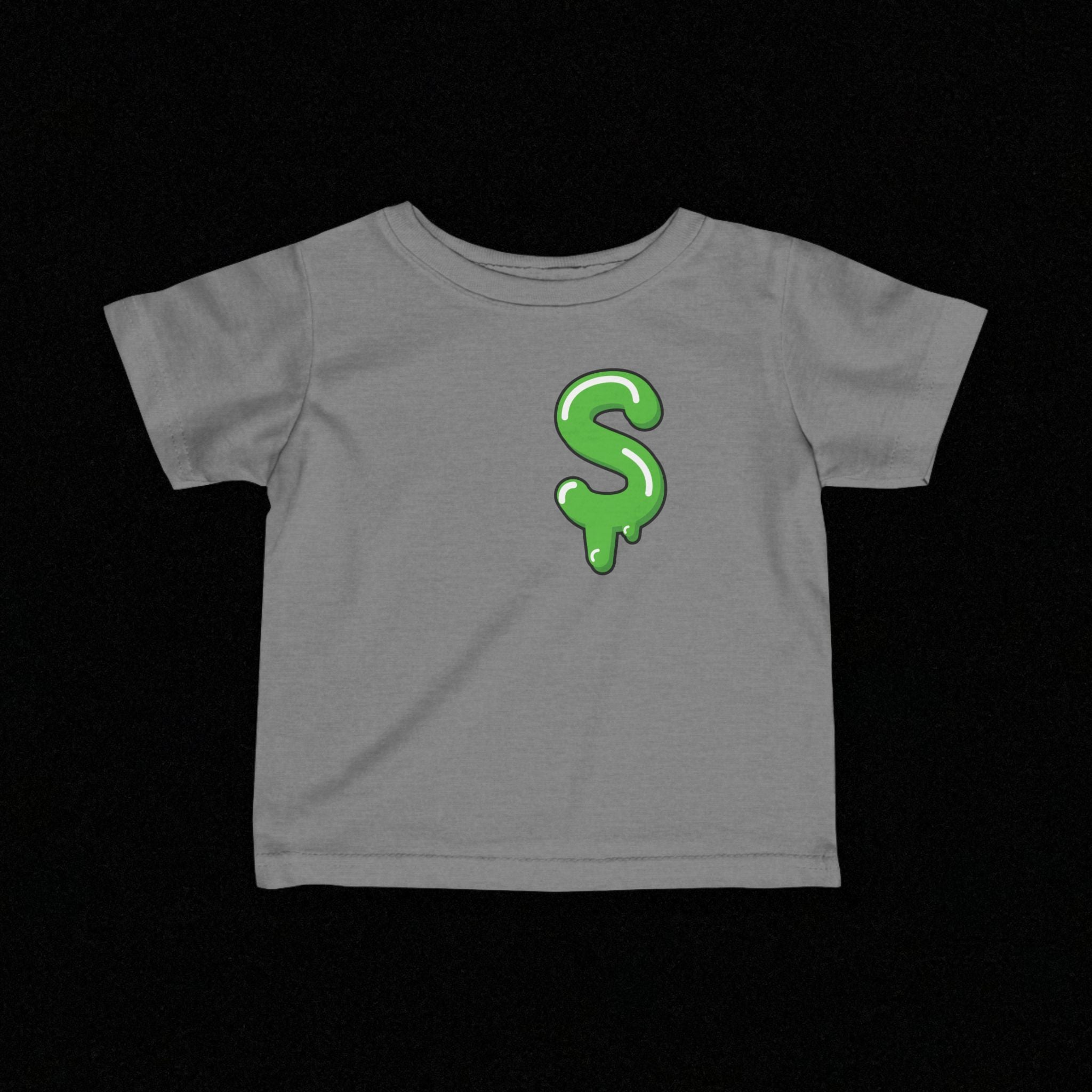 The Slime Shop Infant Fine Jersey Tee — Red / Green Slime Sircle