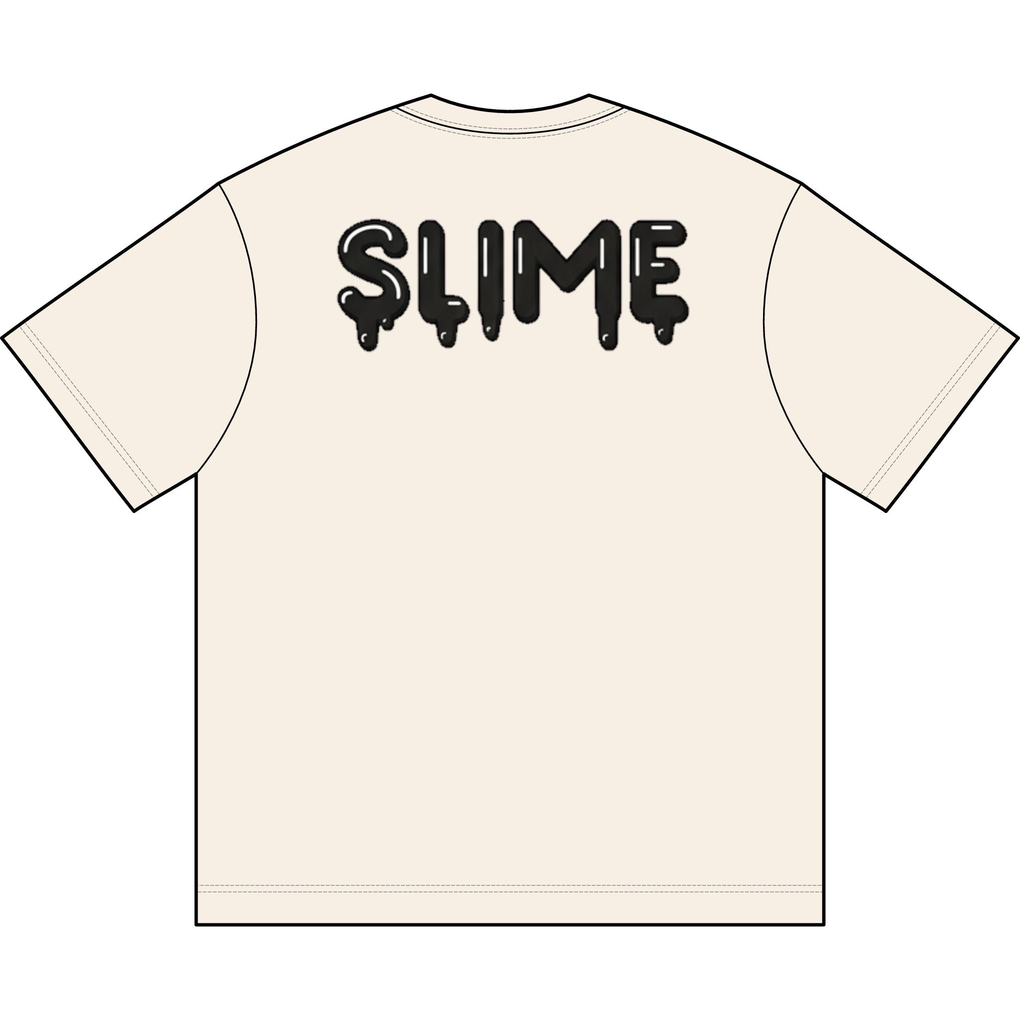 The Slime Shop Men's Box Tee — White / Black Slime In 5