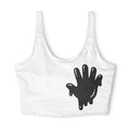The Slime Shop Polyester Sports Bra — White / Black Slime In 5
