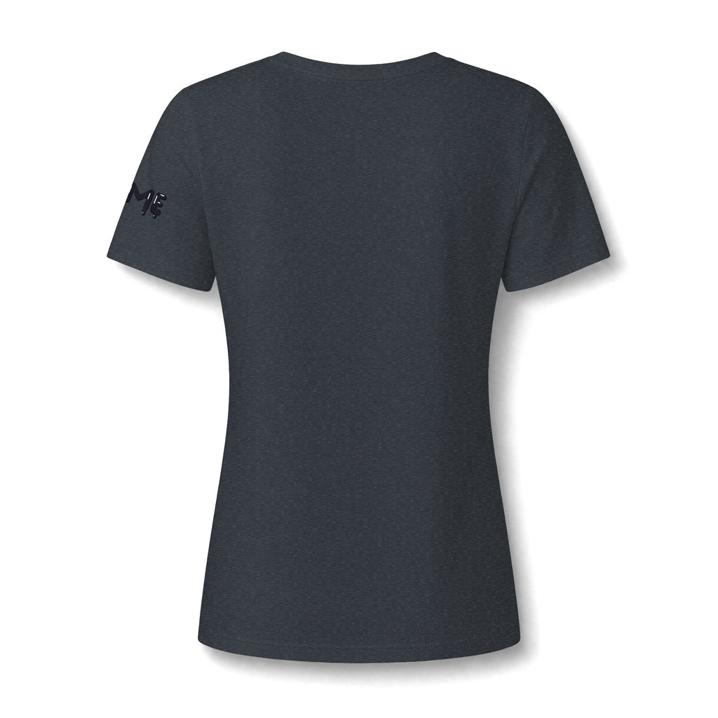 The Slime Shop Women's V-Neck Tee — White / Black Slime $