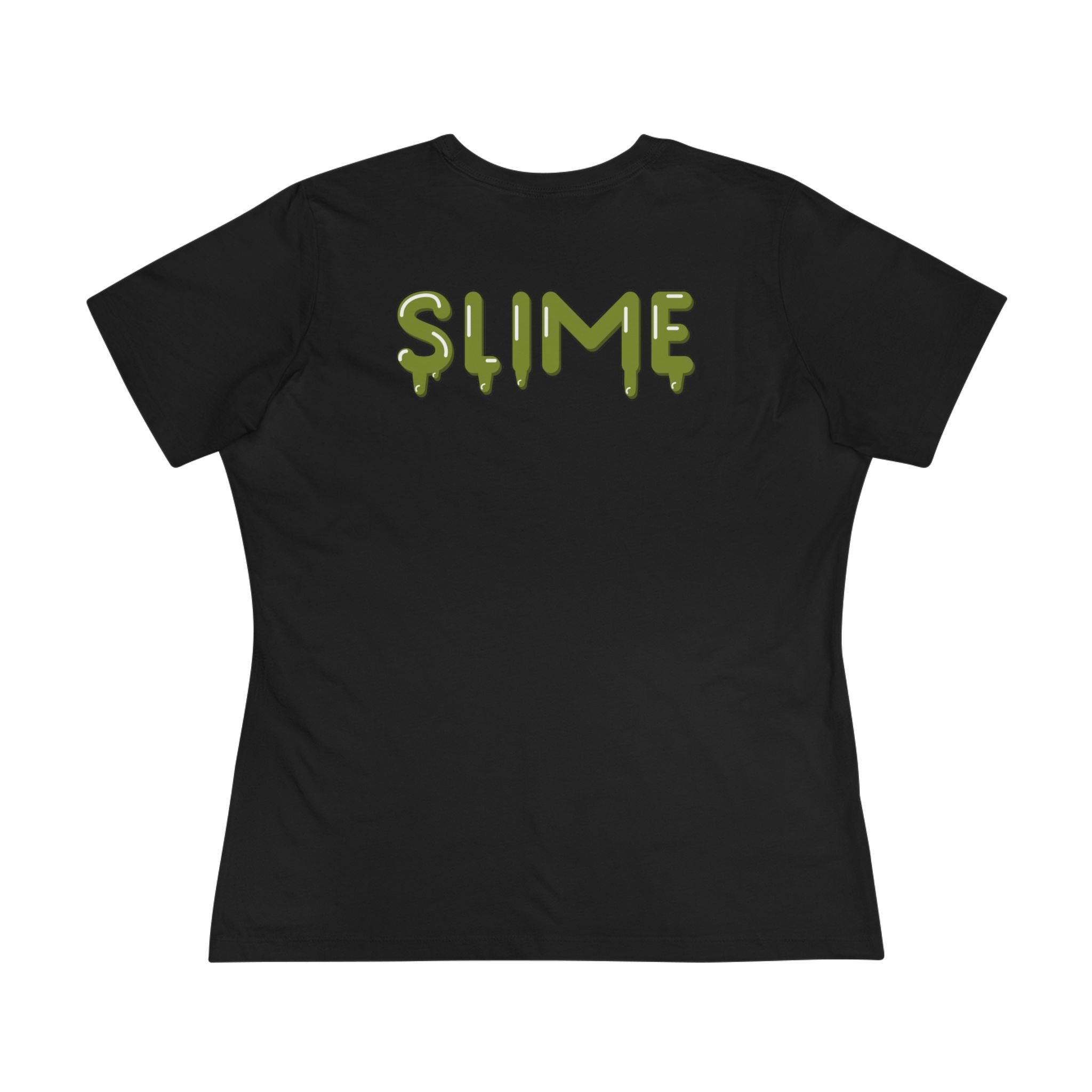 The Slime Shop Women's Tee — White / Olive SLIME