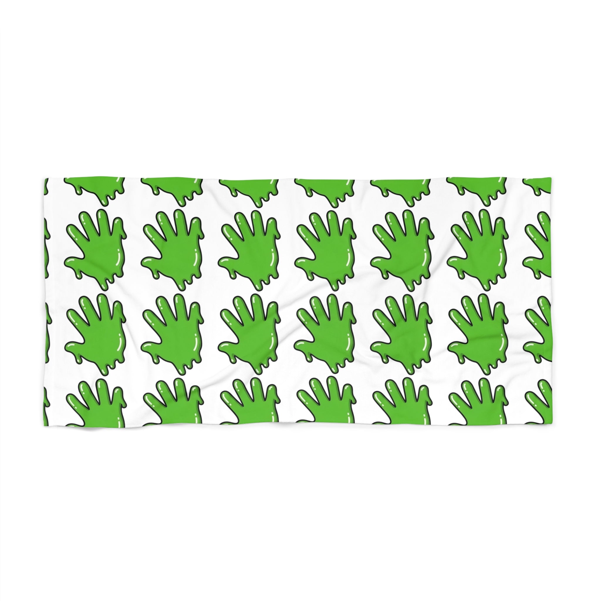 The Slime Shop Beach Towel — Black / Green Slime In 5