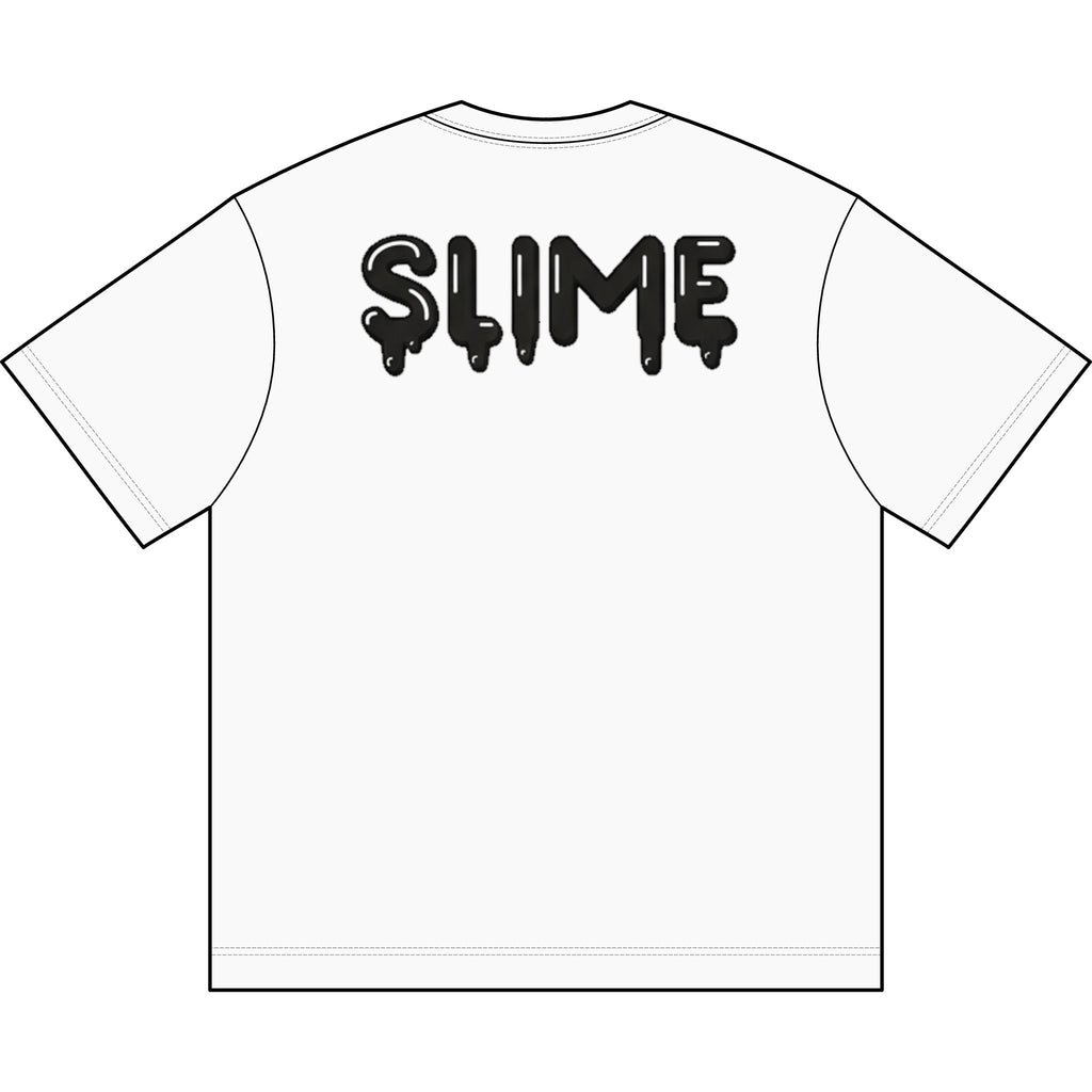 The Slime Shop Men's Box Tee — White / Black Slime-$