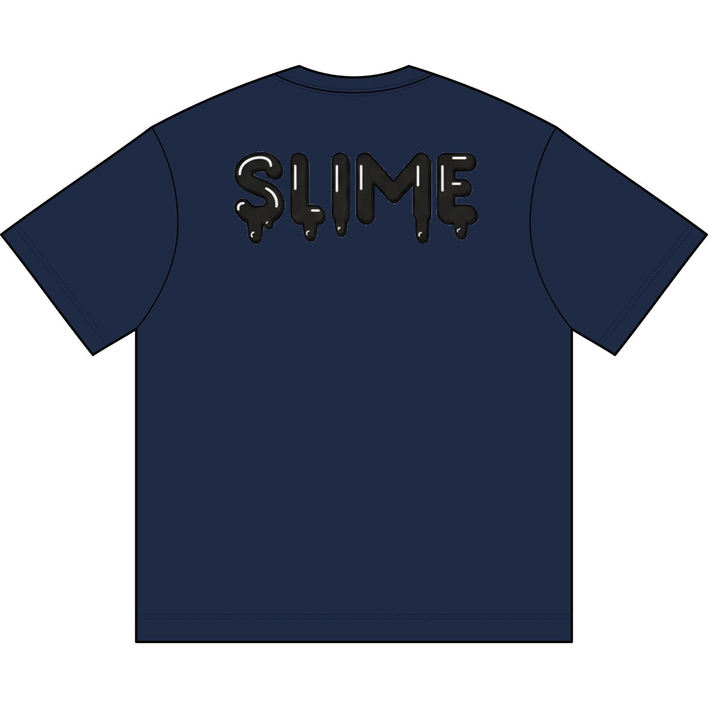 The Slime Shop Men's Box Tee — White / Black Slime-$