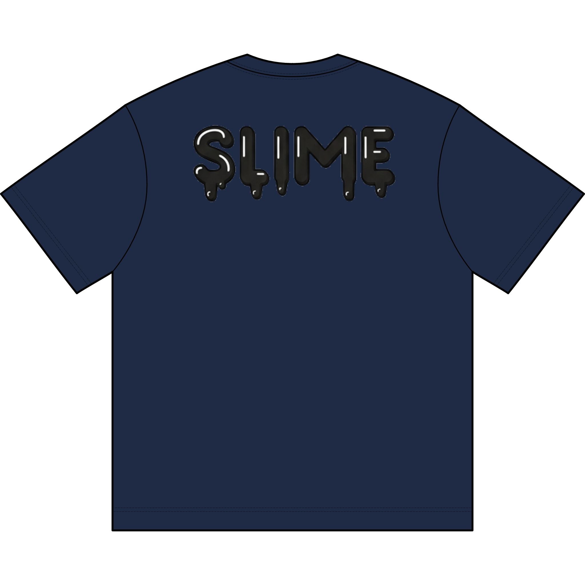 The Slime Shop Men's Box Tee — White / Black Slime-$