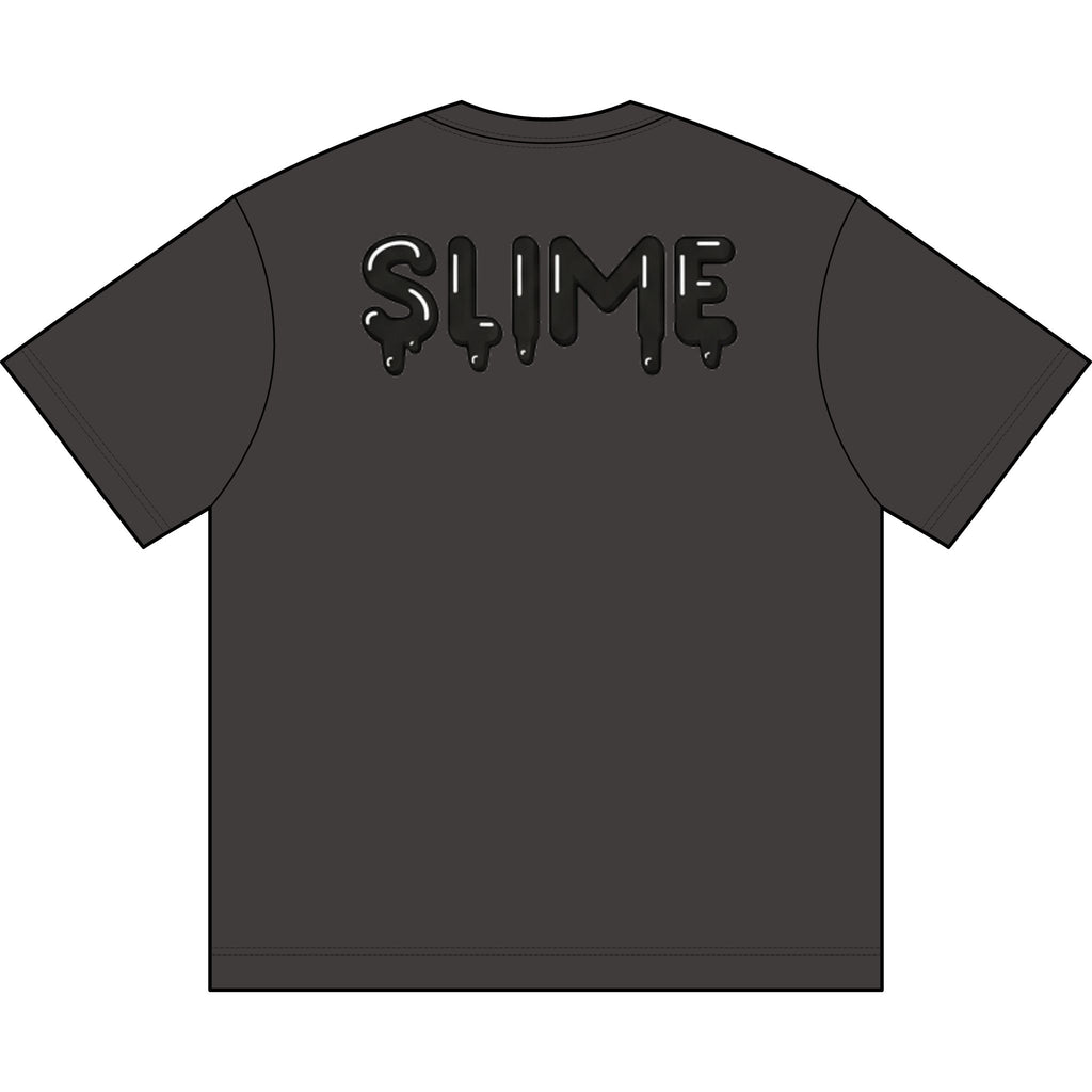 The Slime Shop Men's Box Tee — White / Black Slime-$