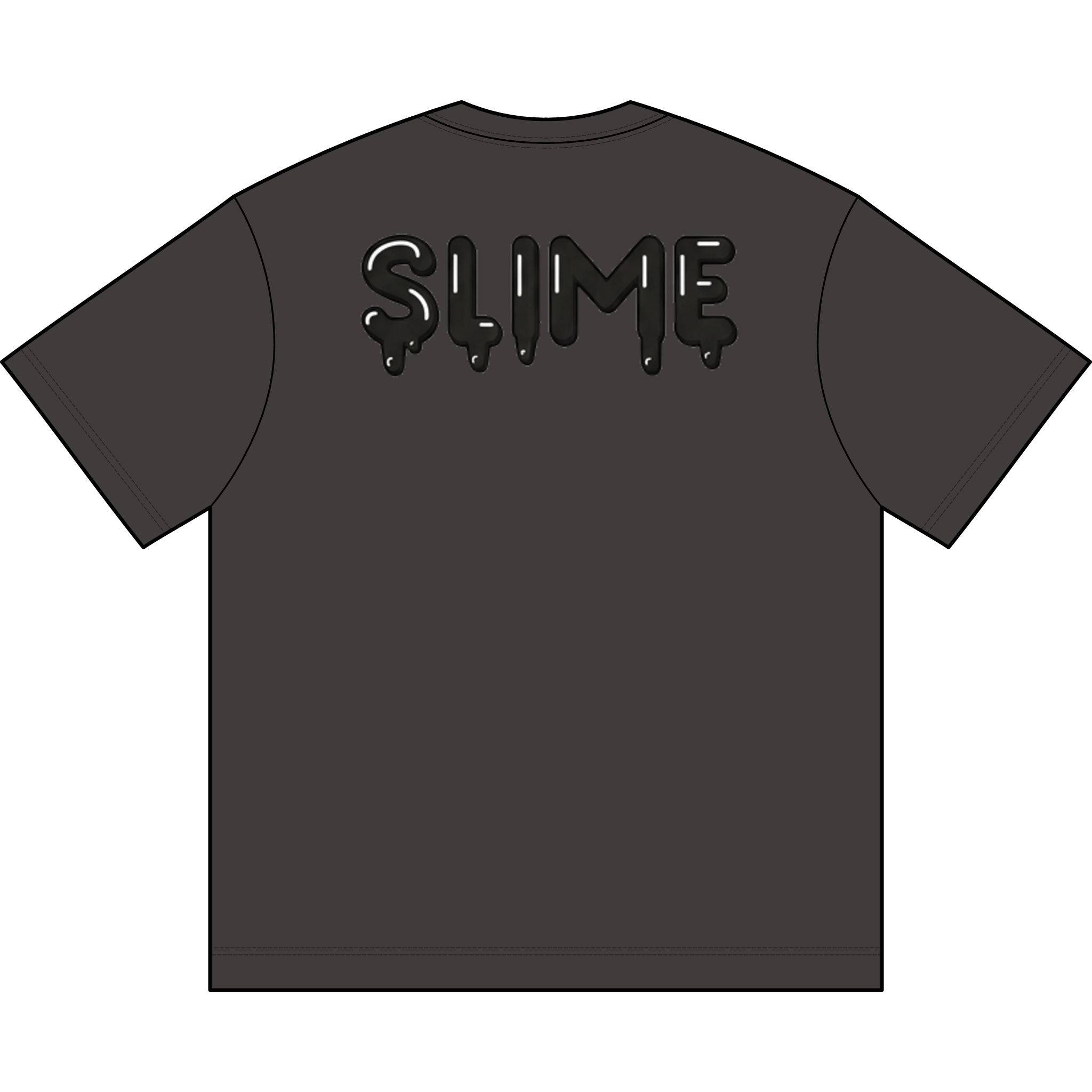 The Slime Shop Men's Box Tee — White / Black Slime-$