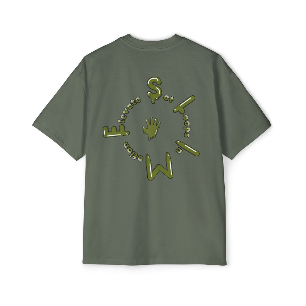 The Slime Shop Heavy Oversized Tee — Brown / Olive Slime Sircle