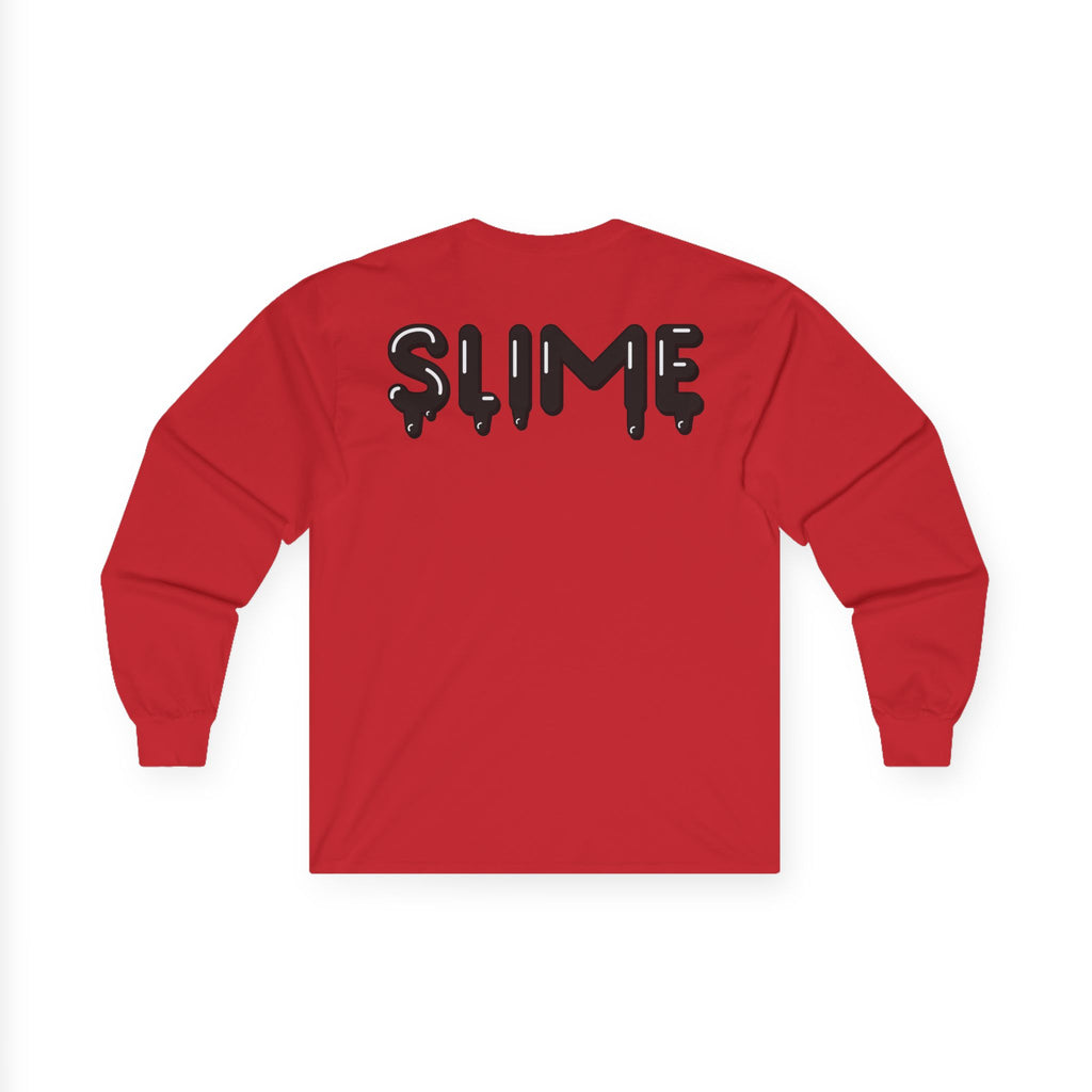 The Slime Shop Ultra Cotton Long-Sleeve — White / Black Slime $