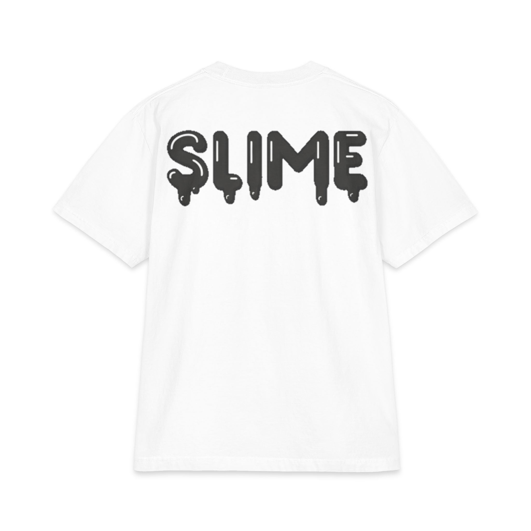 The Slime Shop Max Heavyweight Tee — White / Black Slime-$