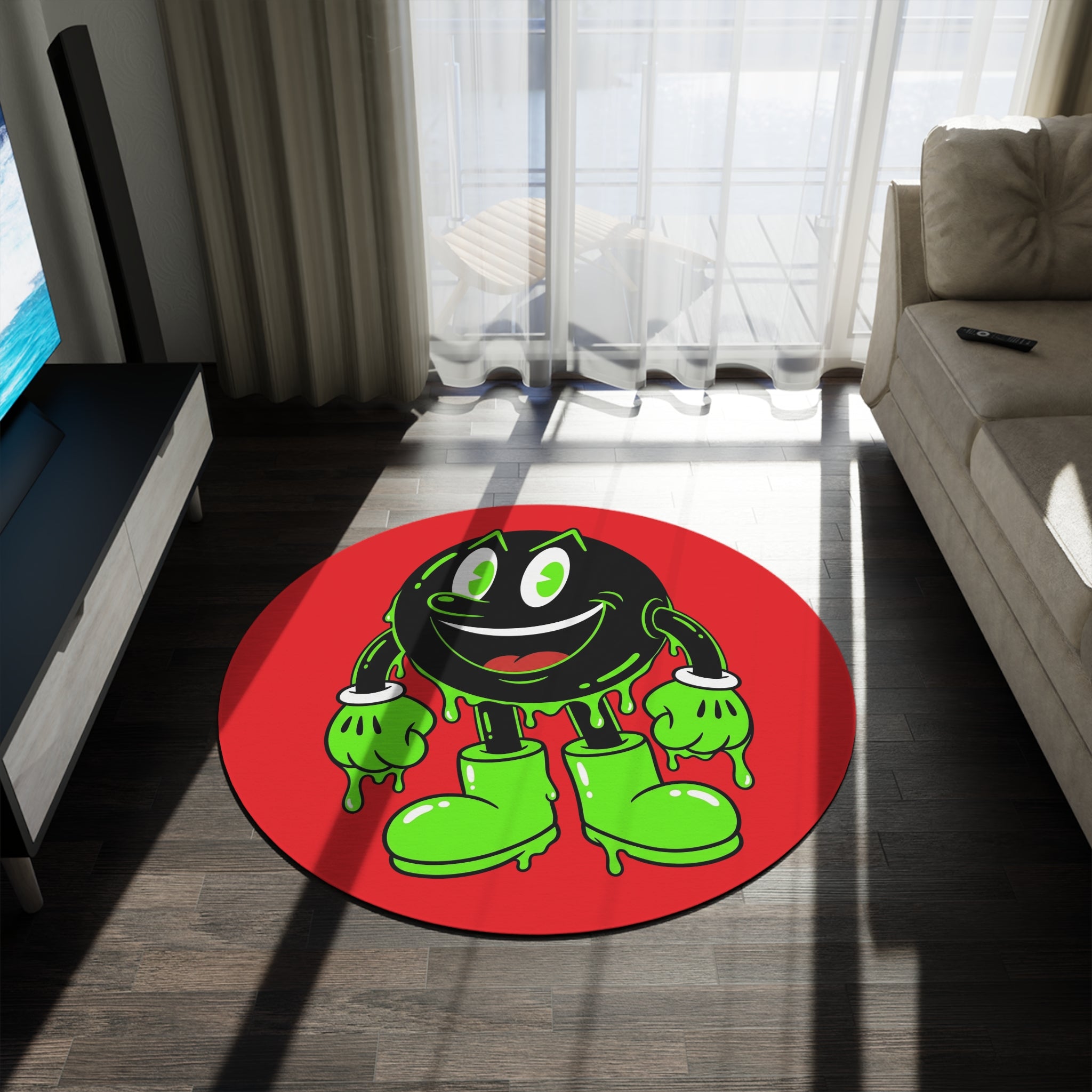 The Slime Shop Round Rug — Slimeman III