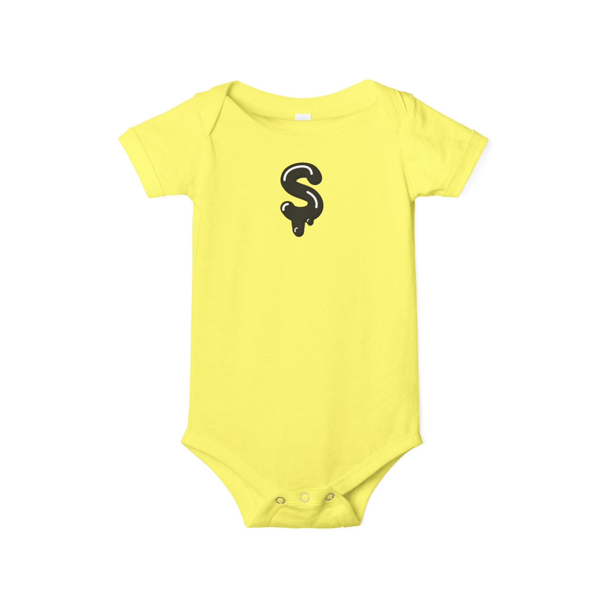 The Slime Shop Infant Jersey One Piece — Heather Grey / Black Slime Sircle
