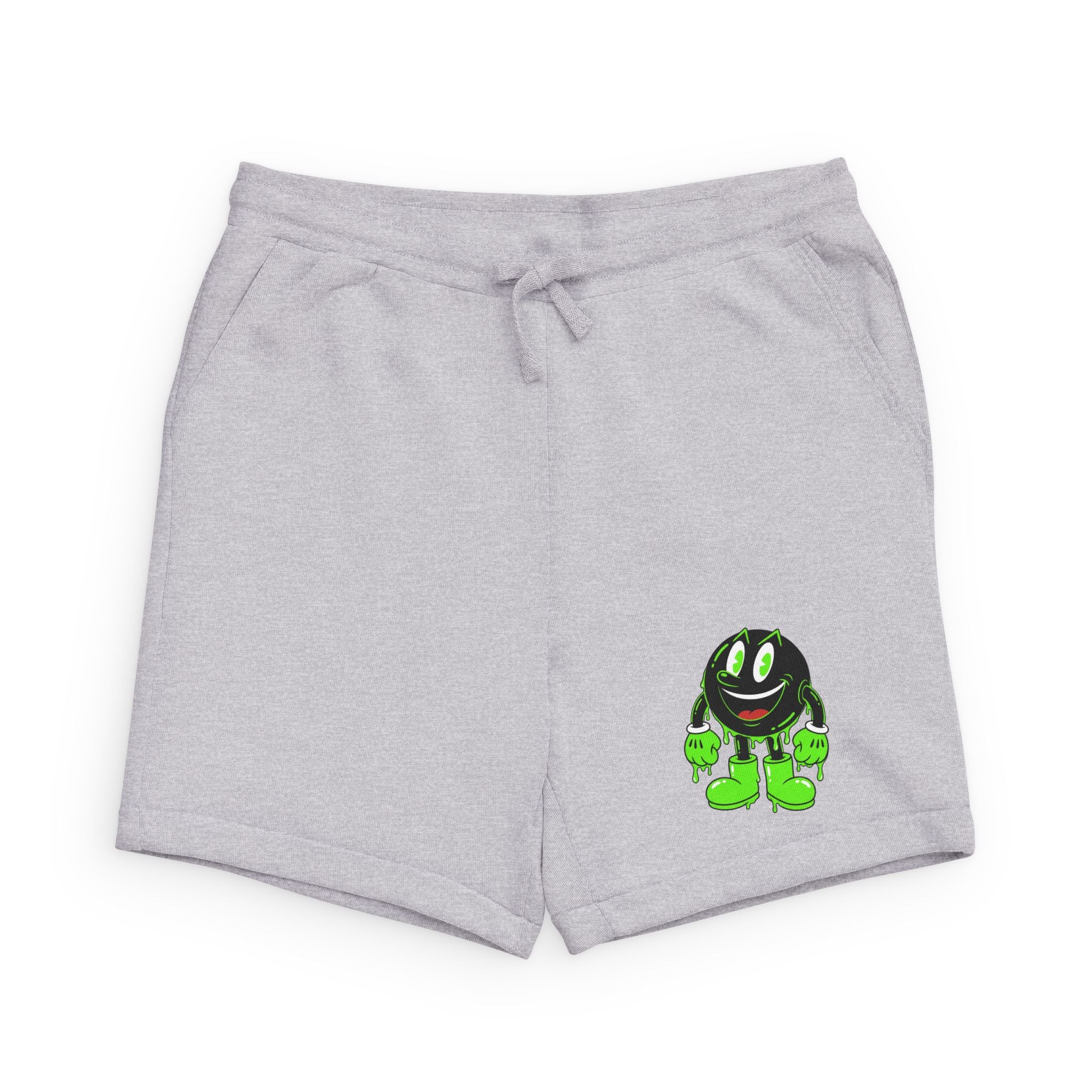 The Slime Shop Unisex Sponge Fleece Sweatshorts — Black / Green Slimeman Gzzz
