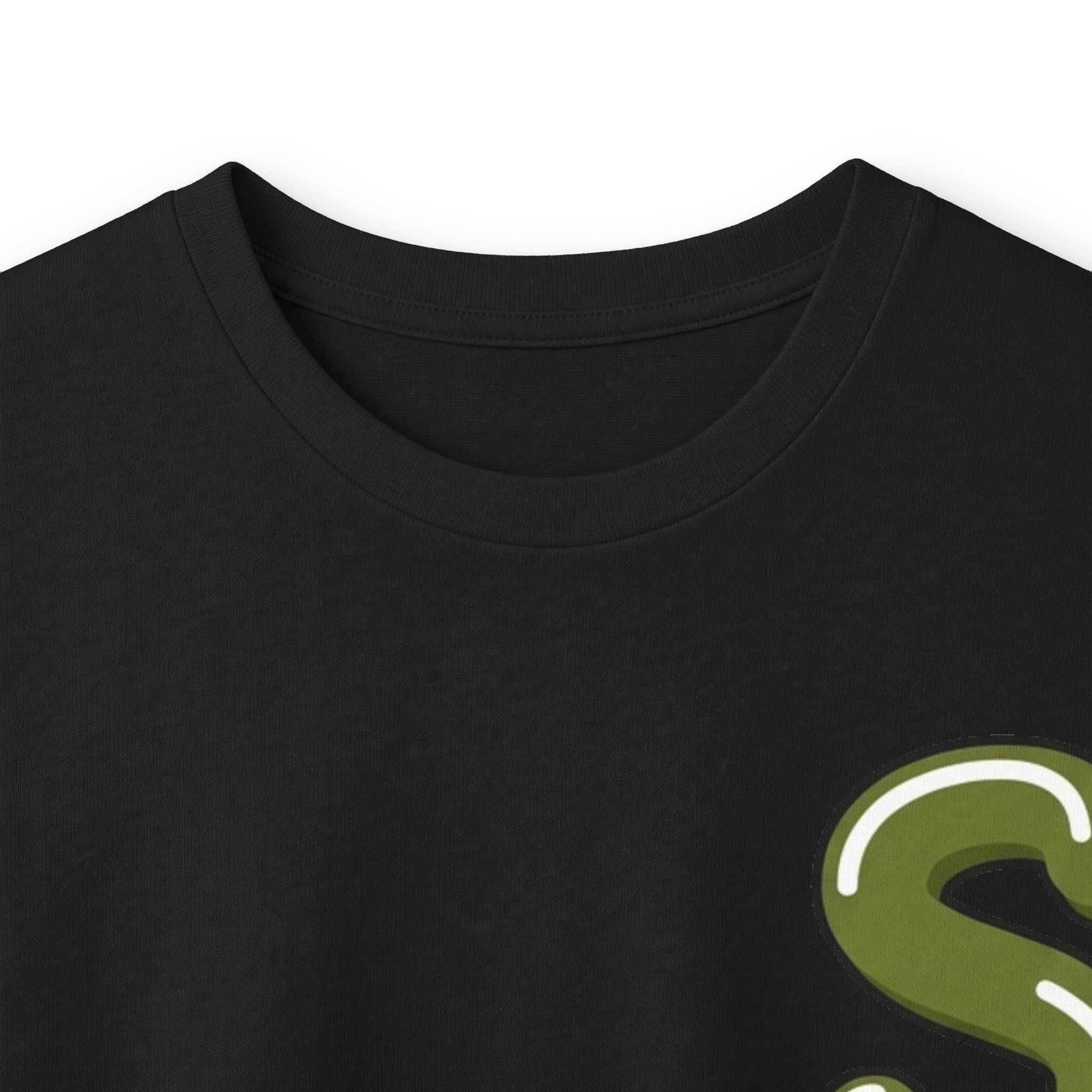 The Slime Shop Ultra Cotton Long-Sleeve — White / Olive Slime-$