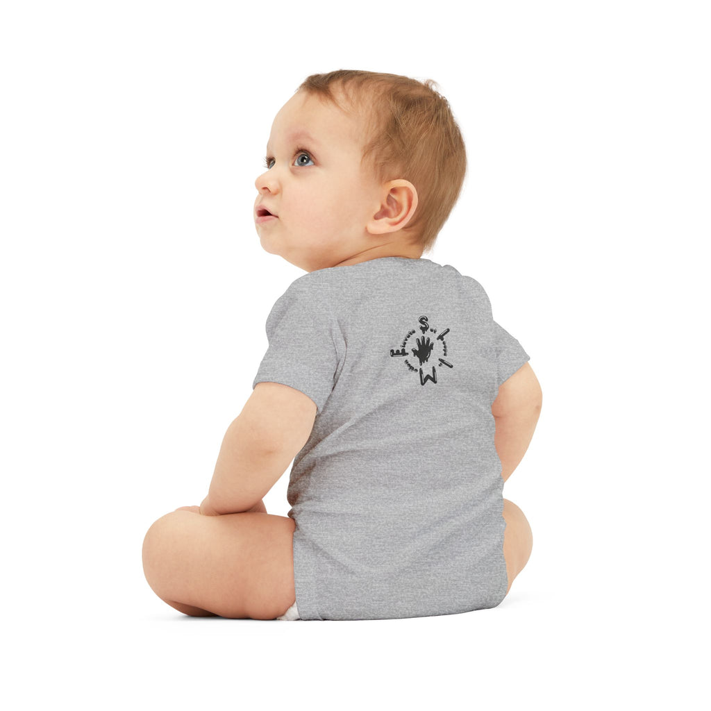 The Slime Shop Infant Jersey One Piece — Heather Grey / Black Slime Sircle