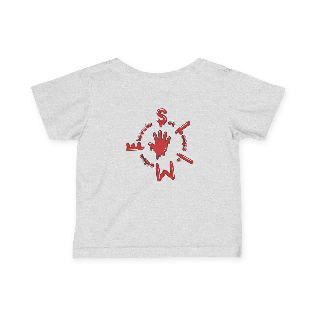 Infant Red/Slime$ Fine Jersey Tee