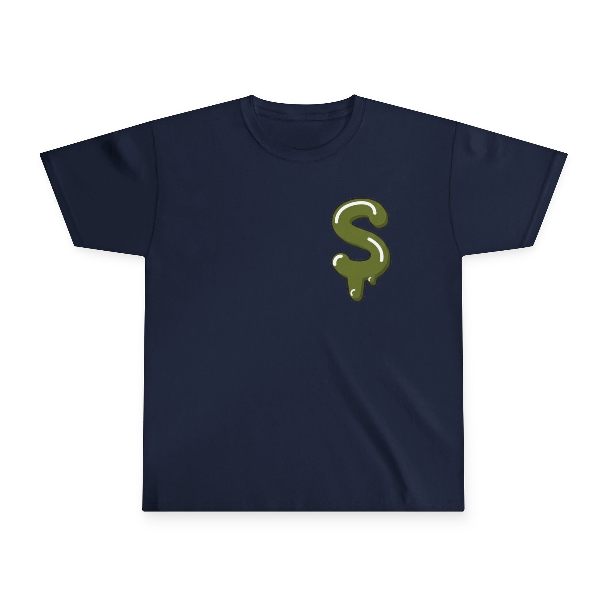 The Slime Shop Youth Tee — Navy / Army Green Slime Sircle