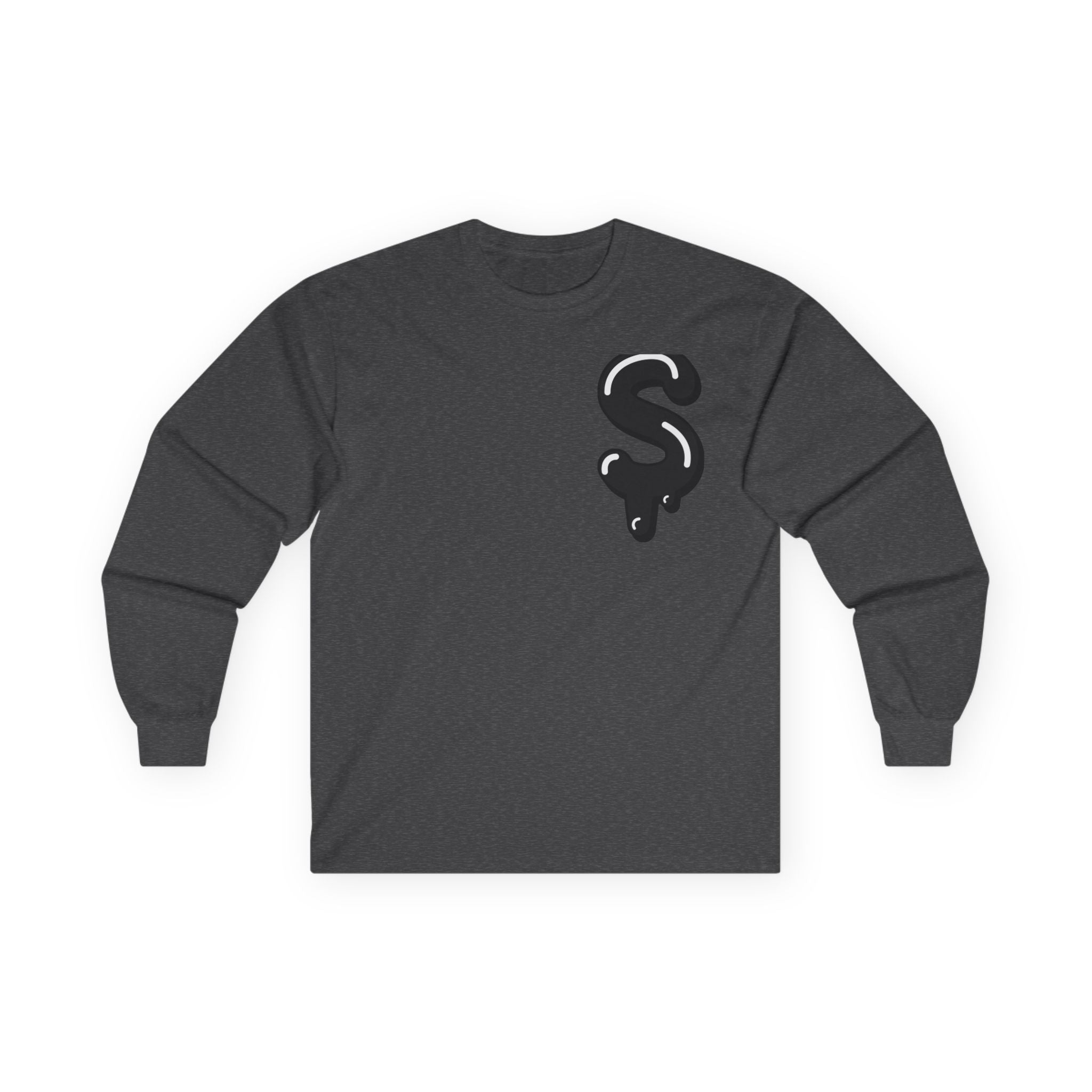 The Slime Shop Ultra Cotton Long-Sleeve — White / Black Slime $