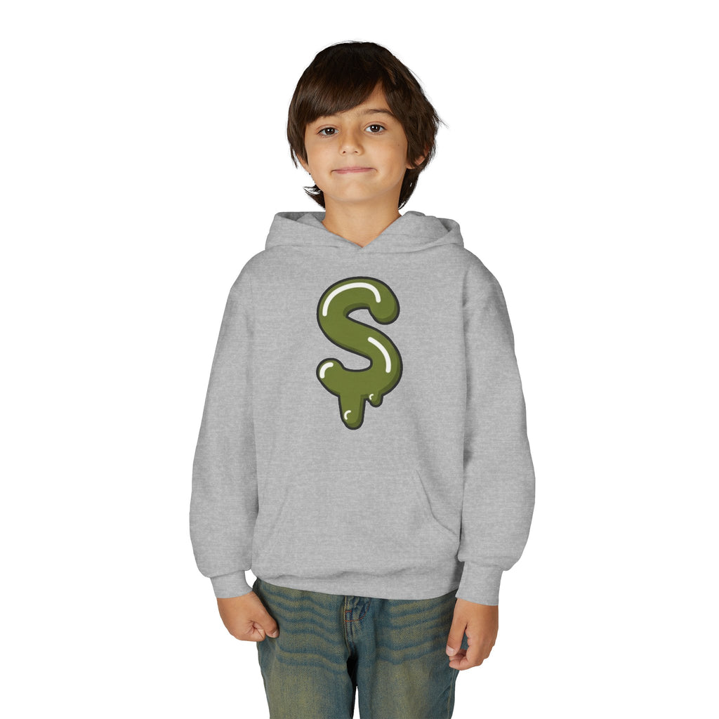 The Slime Shop Youth Hoodie — Red / Army Green Slime $