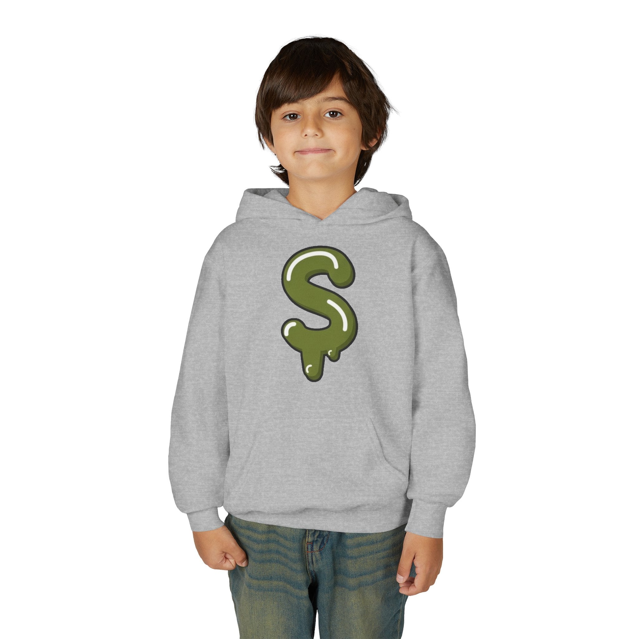 The Slime Shop Youth Hoodie — Red / Army Green Slime $