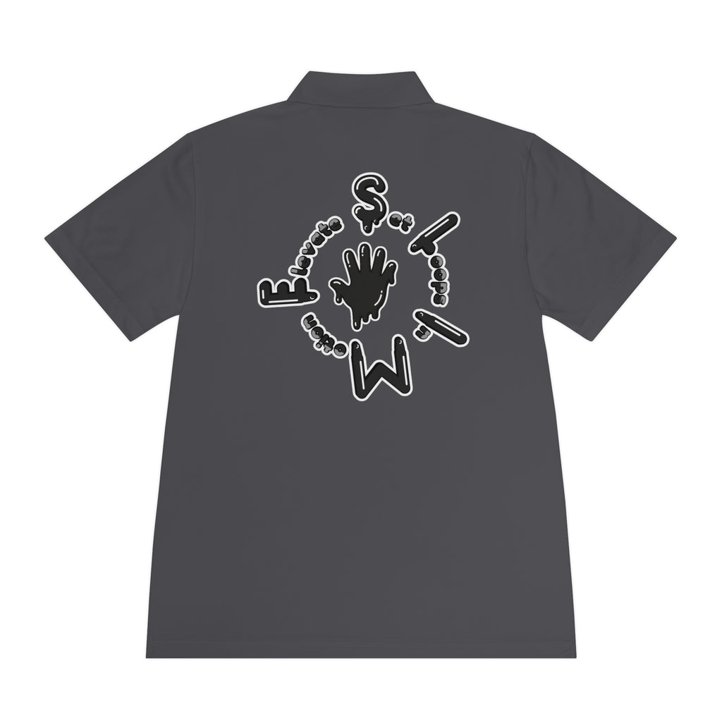 Men's Black Slime Sircle Sport Polo Shirt