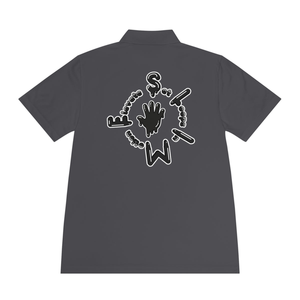 Men's Black Slime Sircle Sport Polo Shirt