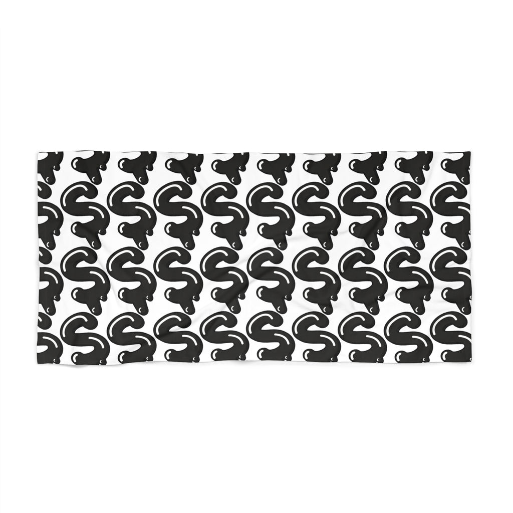 The Slime Shop Beach Towel — White / Black Slime S