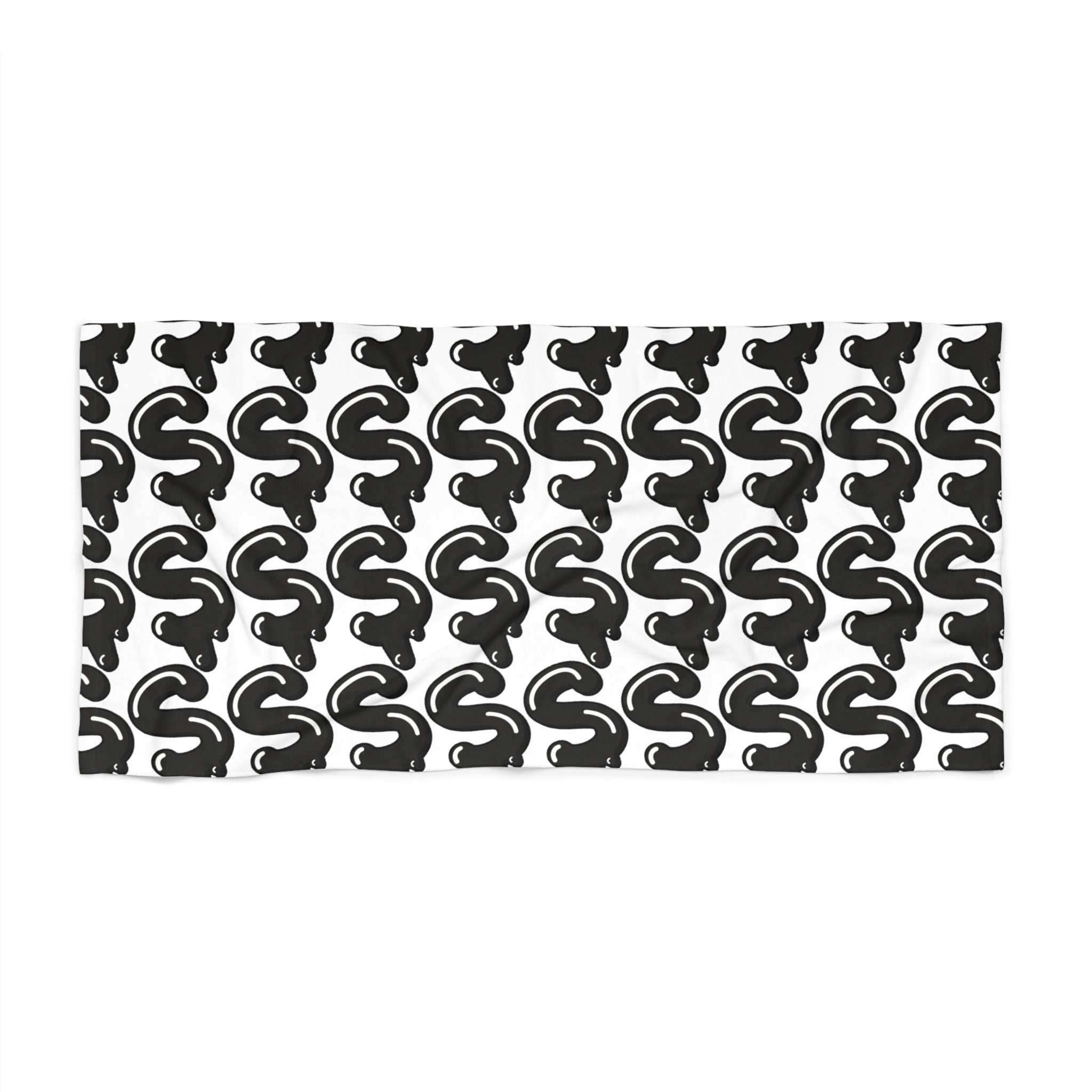 The Slime Shop Beach Towel — White / Black Slime S