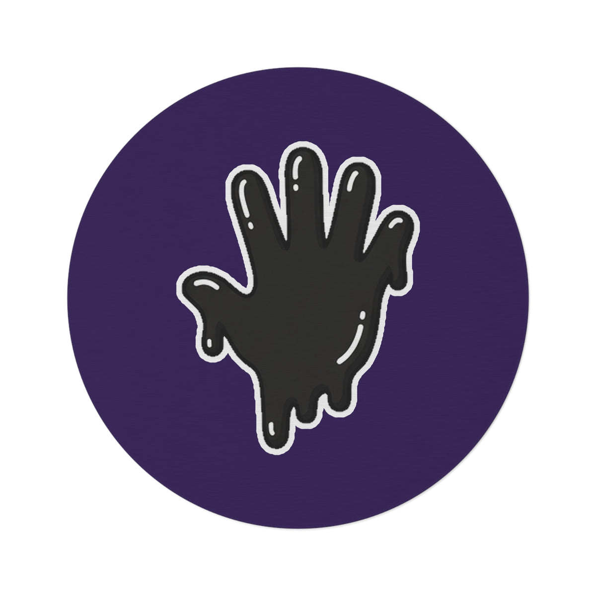 The Slime Shop Purple/Black Si5 Round Rug