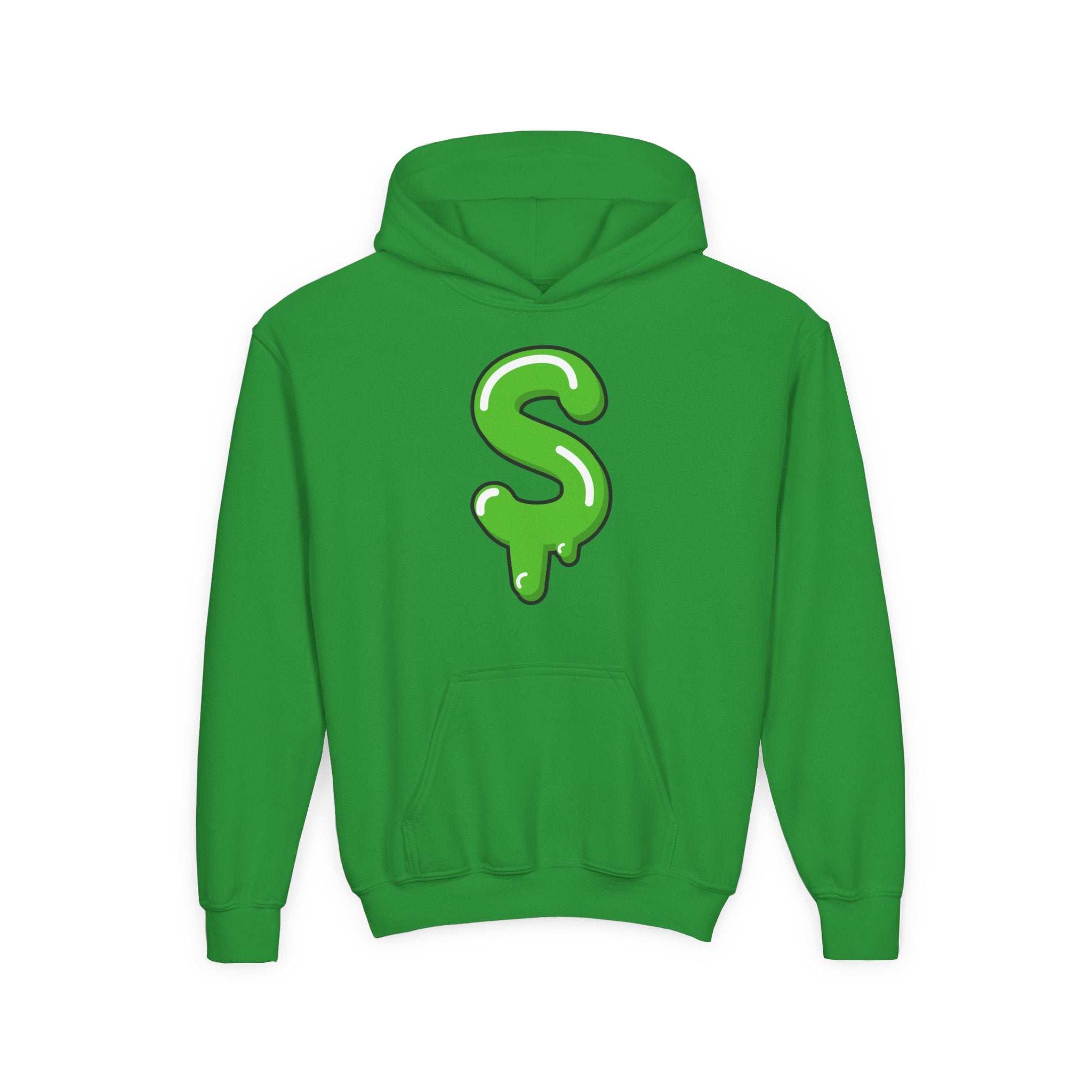 The Slime Shop Youth Hoodie — Carolina Blue / Green Slime $
