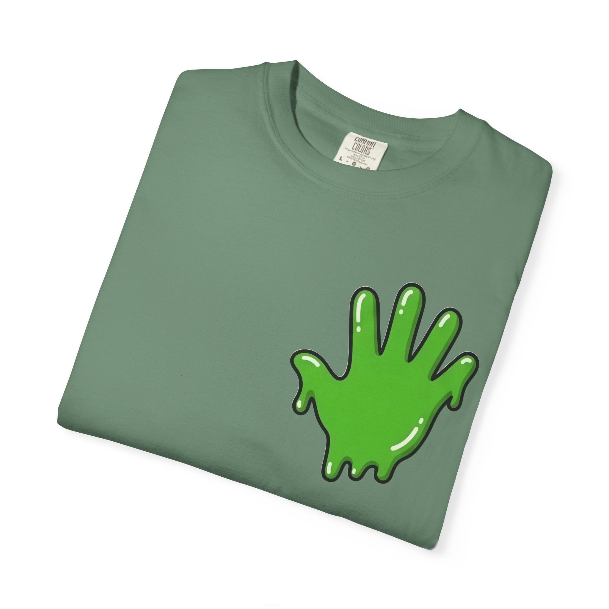 The Slime Shop Signature Tee — White / Green Slime In 5