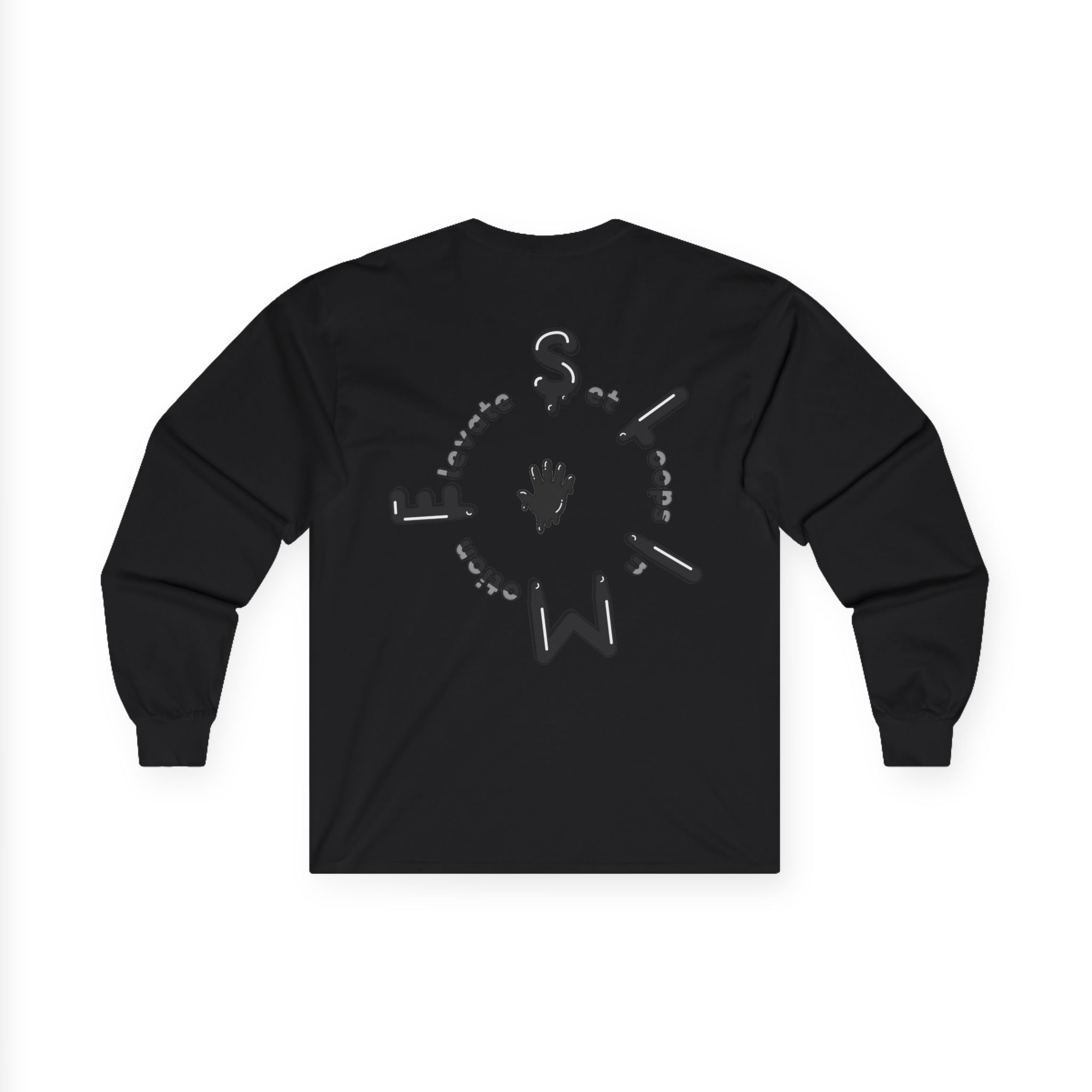 The Slime Shop Ultra Cotton Long-Sleeve Tee — Irish Green / Black Slime Sircle