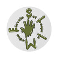 The Slime Shop Round Rug — Hand & Ring (Olive) II