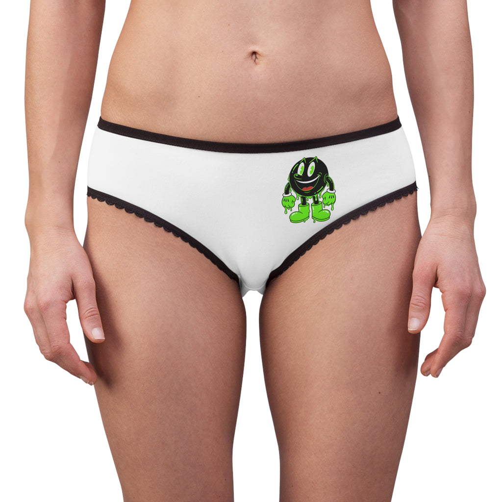 The Slime Shop Women's Briefs — White / Green Slimeman Gzzz
