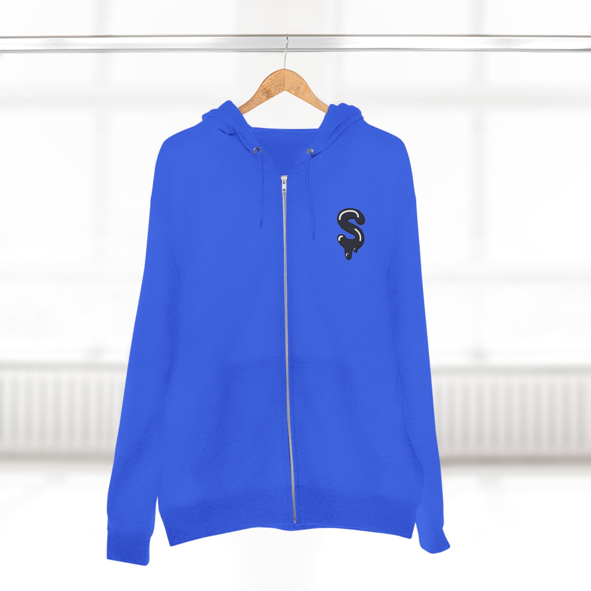 The Slime Shop Zip Hoodie — Heather / Black Slime-$
