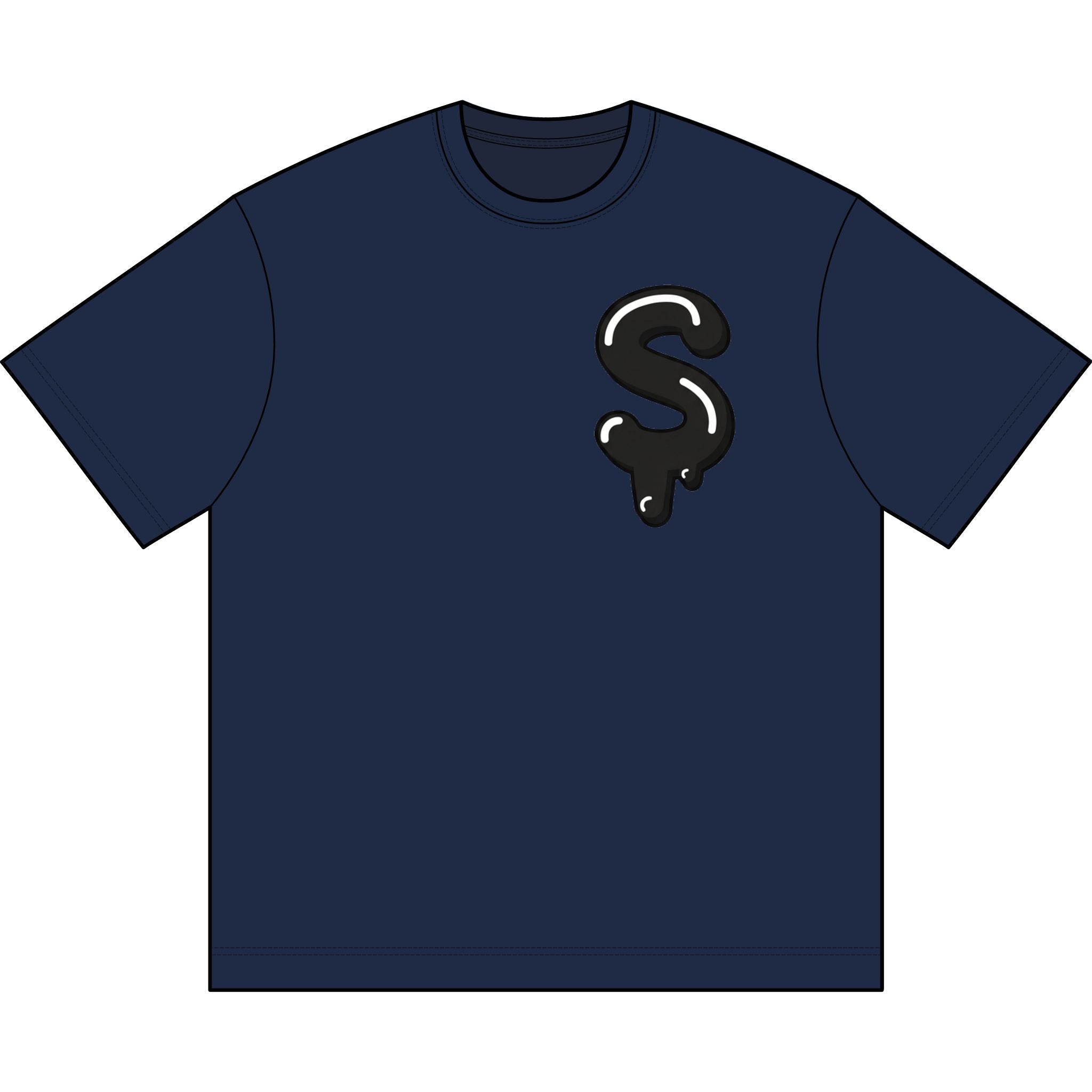 The Slime Shop Men's Box Tee — White / Black Slime-$