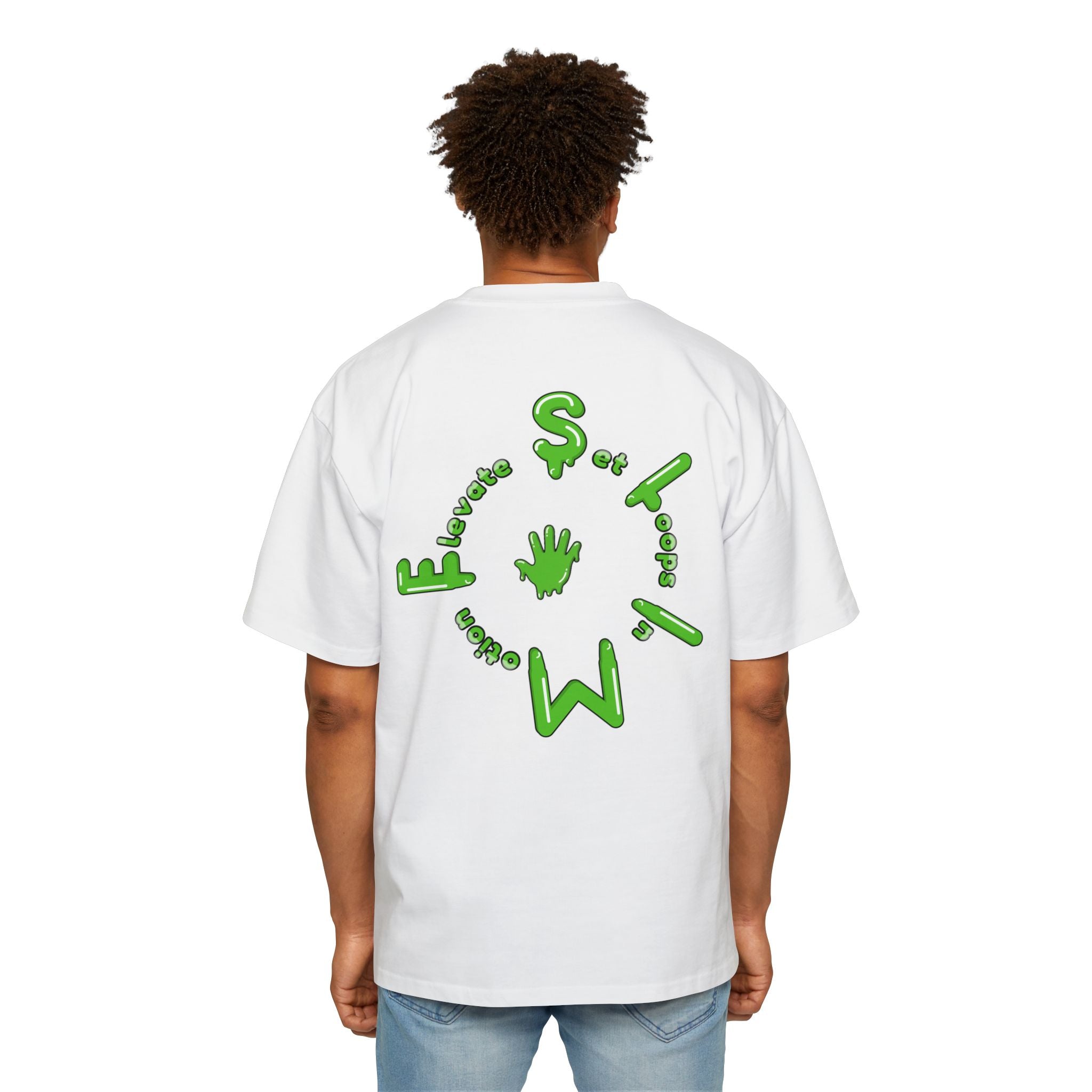The Slime Shop Heavy Oversized Tee — Black / Green Slime Sircle