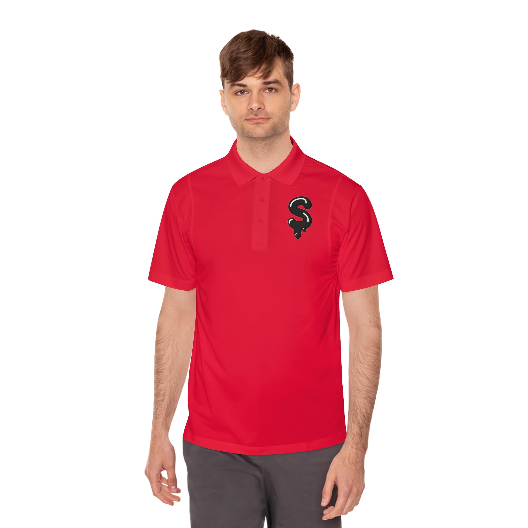 The Slime Shop Sport Polo — Lime Green / Black Slime Sircle