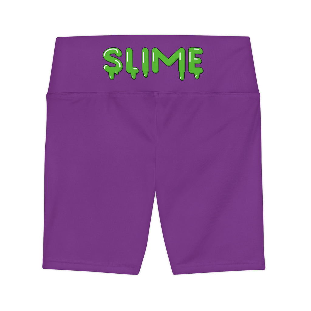 Women's Purple/SG Slime In 5 Workout Shorts