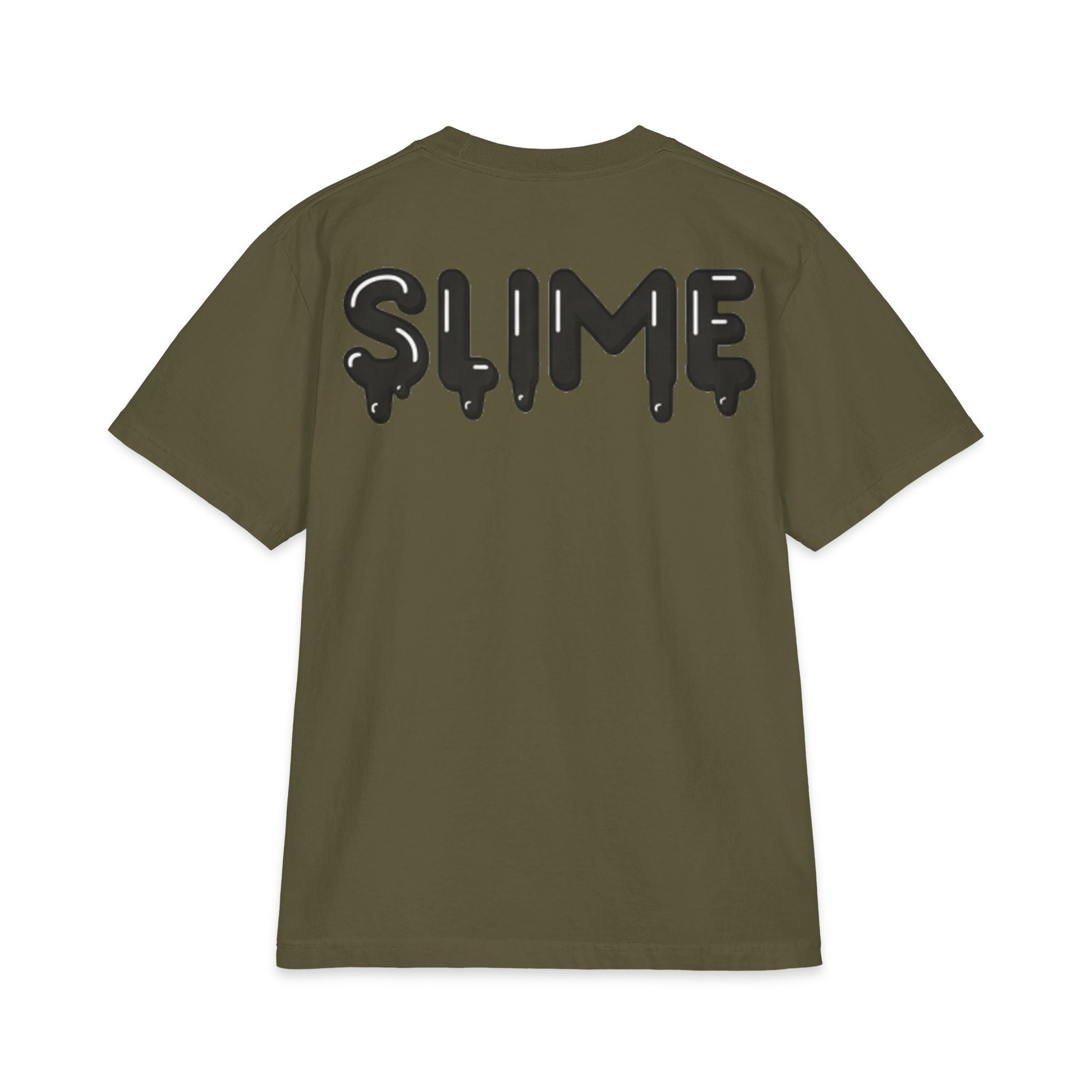 The Slime Shop Max Heavyweight Tee — White / Black Slime-$