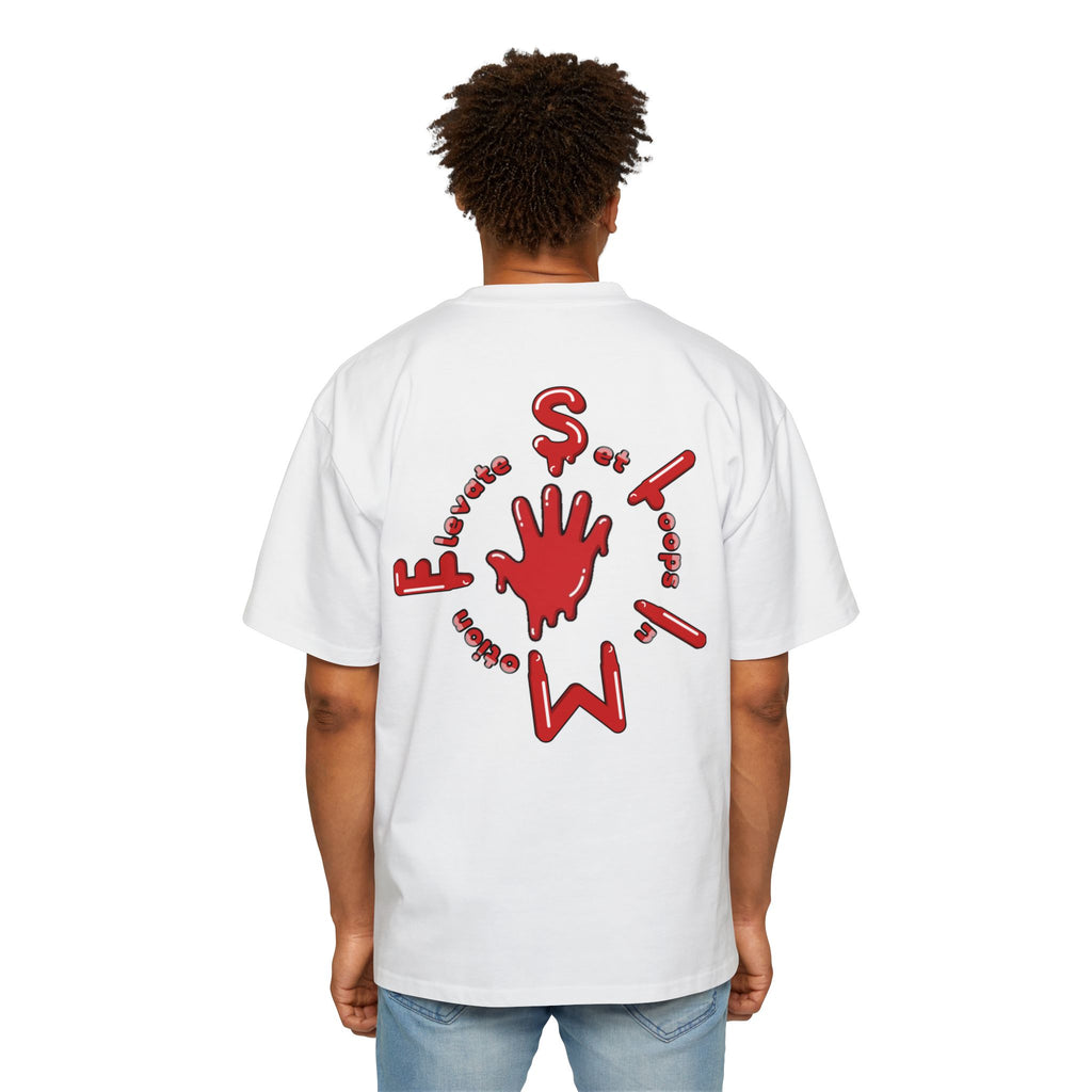 Men's Red Slime Sircle Heavy Oversized Tee