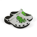 The Slime Shop Kids' EVA Foam Clogs — White / Green Slime AOP (Slimeman Gzzz + Slime Hand)